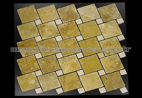 Yellow Travertine Vintage Tiktak 4.8x4.8