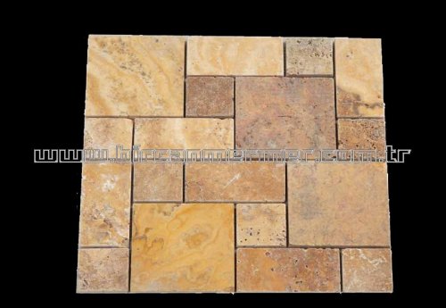 Yellow Travertine Pattern Vintage