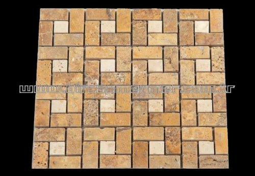 Yellow Travertine Brick Pattern 2.3x4.8